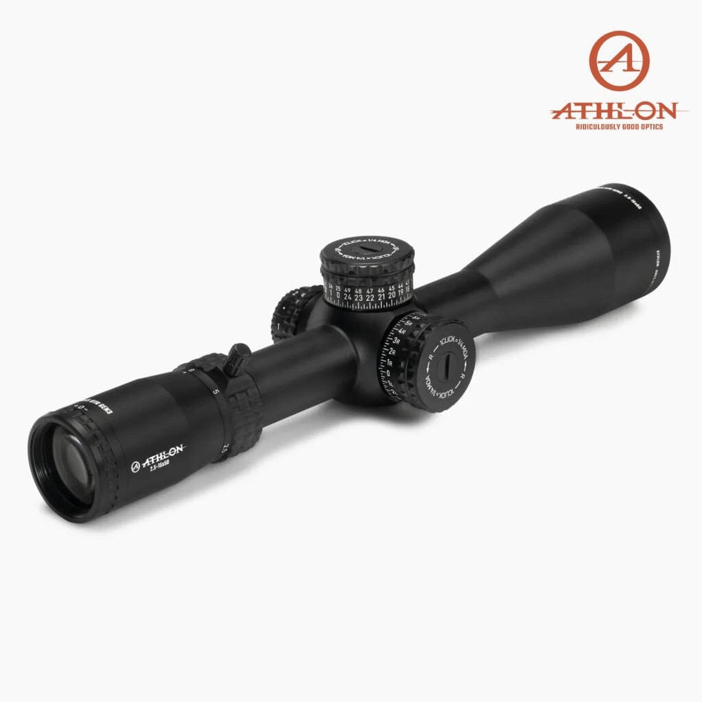 Athlon ARES BTR GEN 3 HD 2.5-15×50 Rifle Scope APLR13 FFP IR MOA Reticle Rifle Scope Athlon Optics