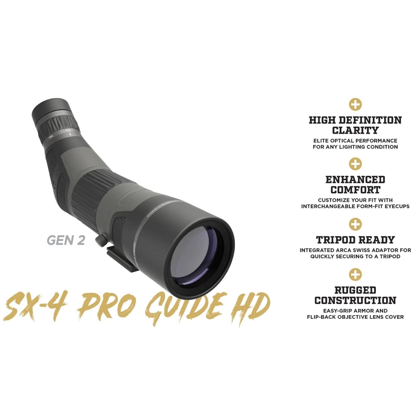 Leupold SX-4 Pro Guide HD GEN2 15-45×65mm Spotting Scope - Angled Spotting Scope Leupold