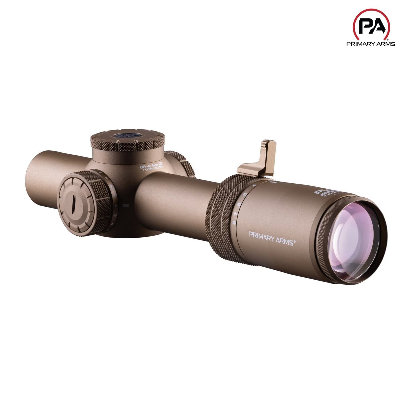 Primary Arms Compact PLxC 1-8x24 FFP Riflescope - ACSS Raptor M8 Yard Reticle - FDE Rifle Scope Primary Arms