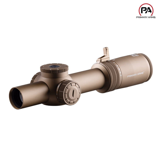 Primary Arms Compact PLxC 1-8x24 SFP Riflescope - ACSS Nova Fiber Wire Reticle - FDE Rifle Scope Primary Arms