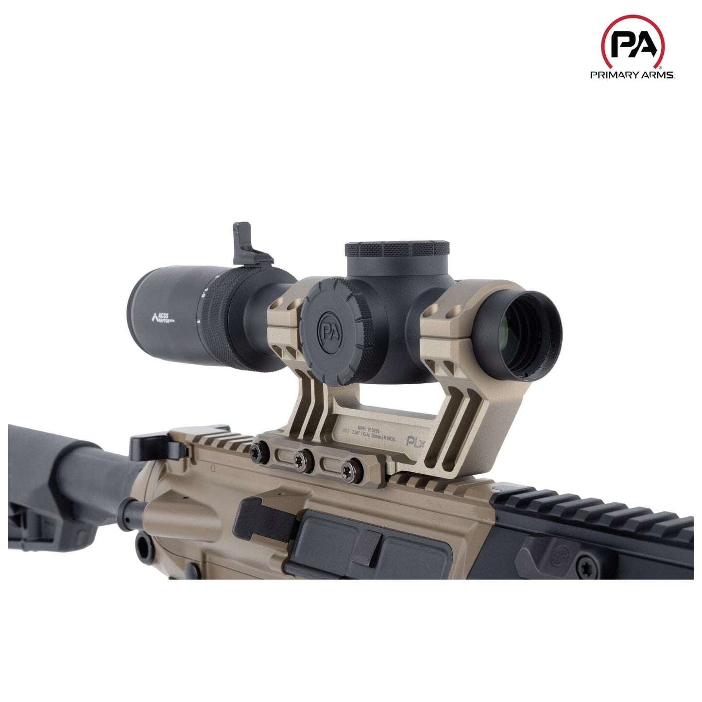 Primary Arms PLx 30mm Cantilever Mount - 2.04″ Offset - Clear Anodized Rifle Scope Mount Primary Arms