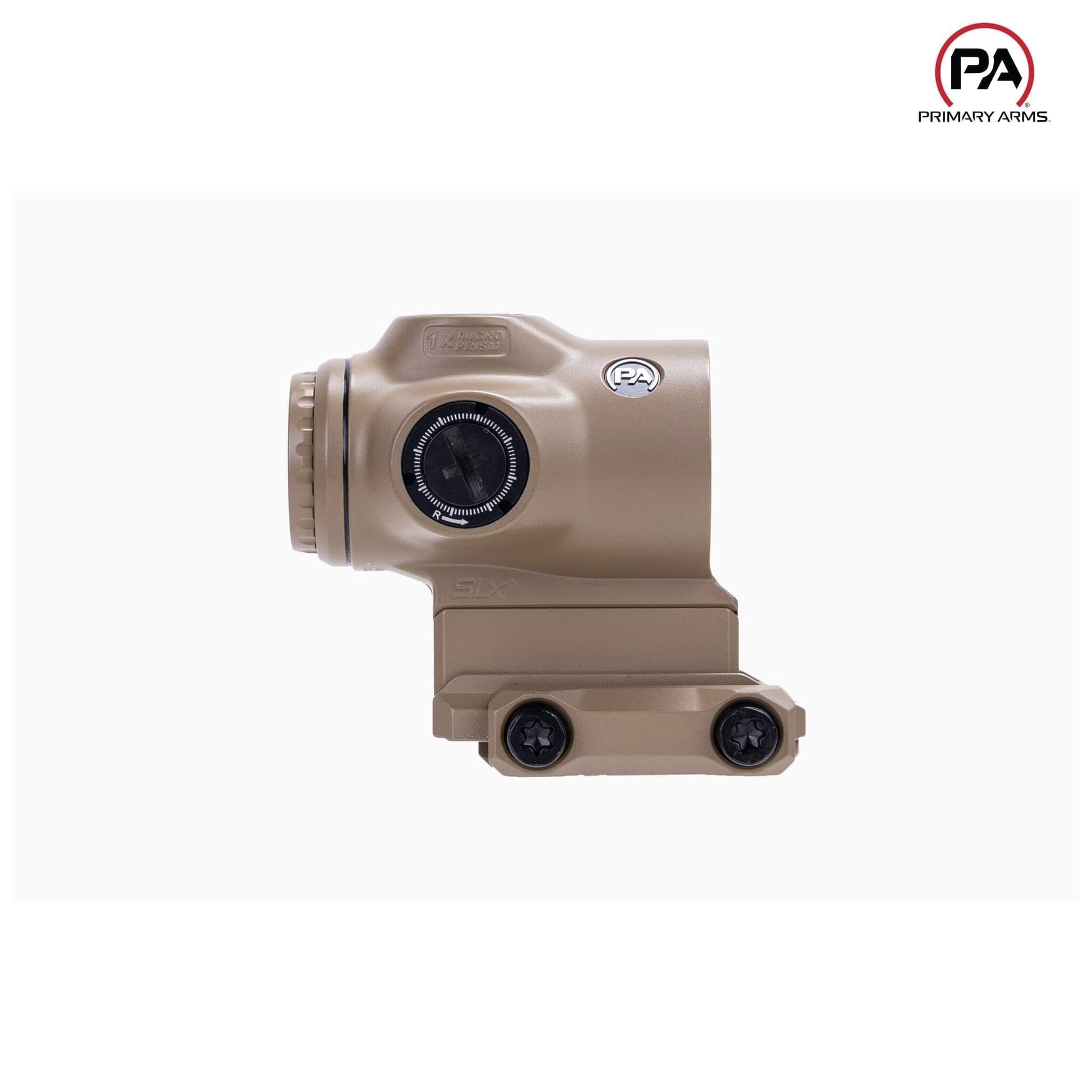 Primary Arms SLx 1X MicroPrism Scope - Red ACSS Cyclops Gen II Reticle - FDE Prism Scope Primary Arms