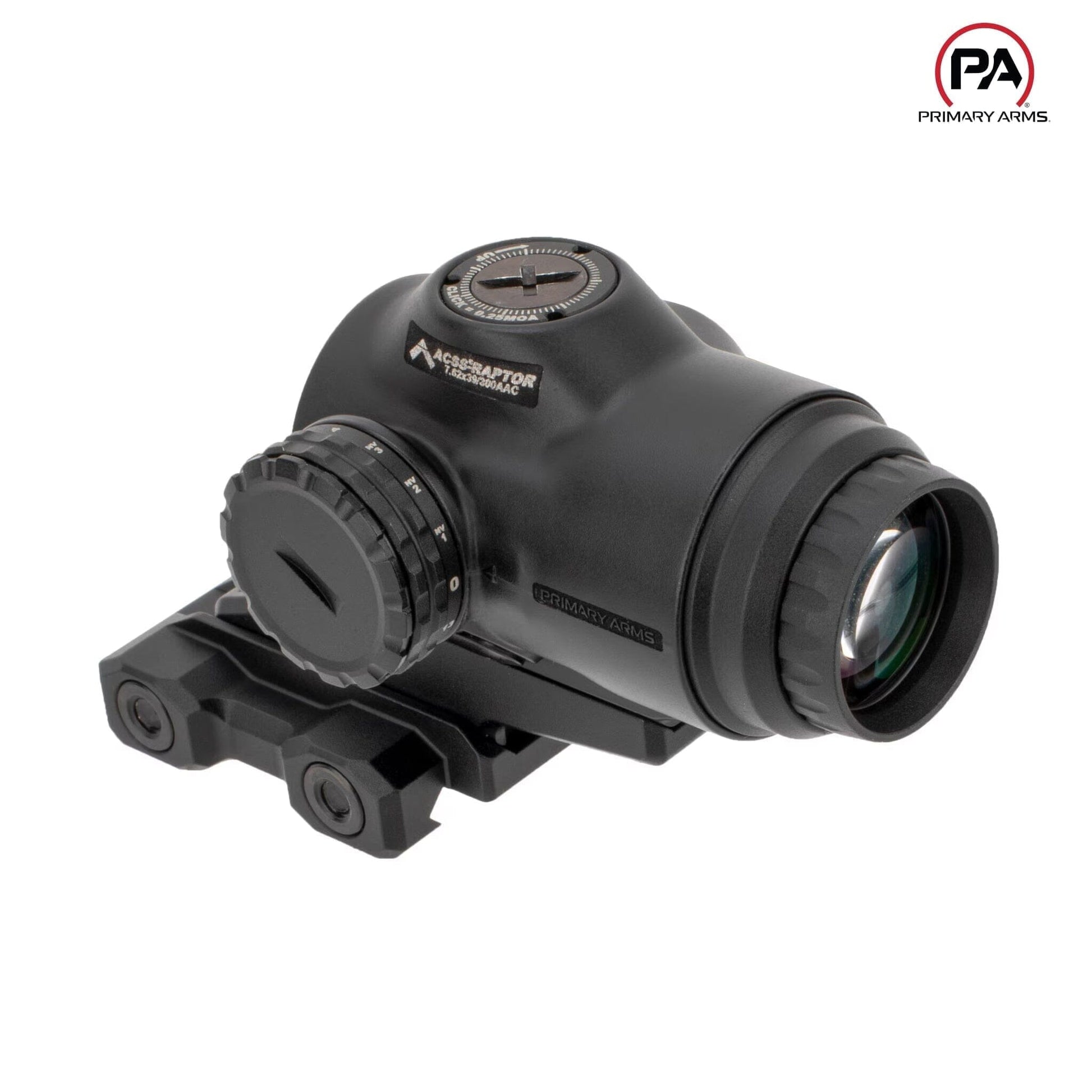 Primary Arms SLx 3x MicroPrism Scope - Green ACSS Raptor 7.62x39/.300BLK Yard Reticle Prism Scope Primary Arms