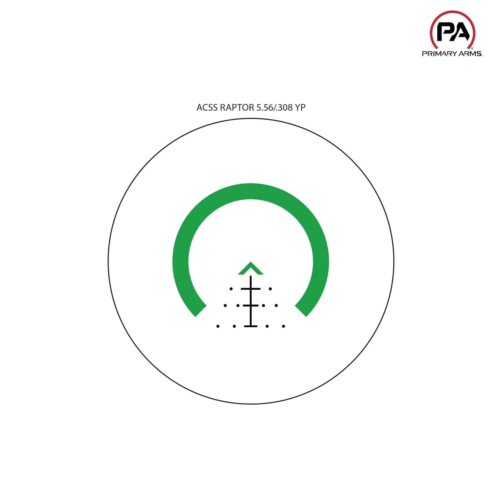 Primary Arms SLx 3X MicroPrism Scope - Green ACSS Rsptor 5.56/.308 Yard Reticle - Black Prism Scope Primary Arms
