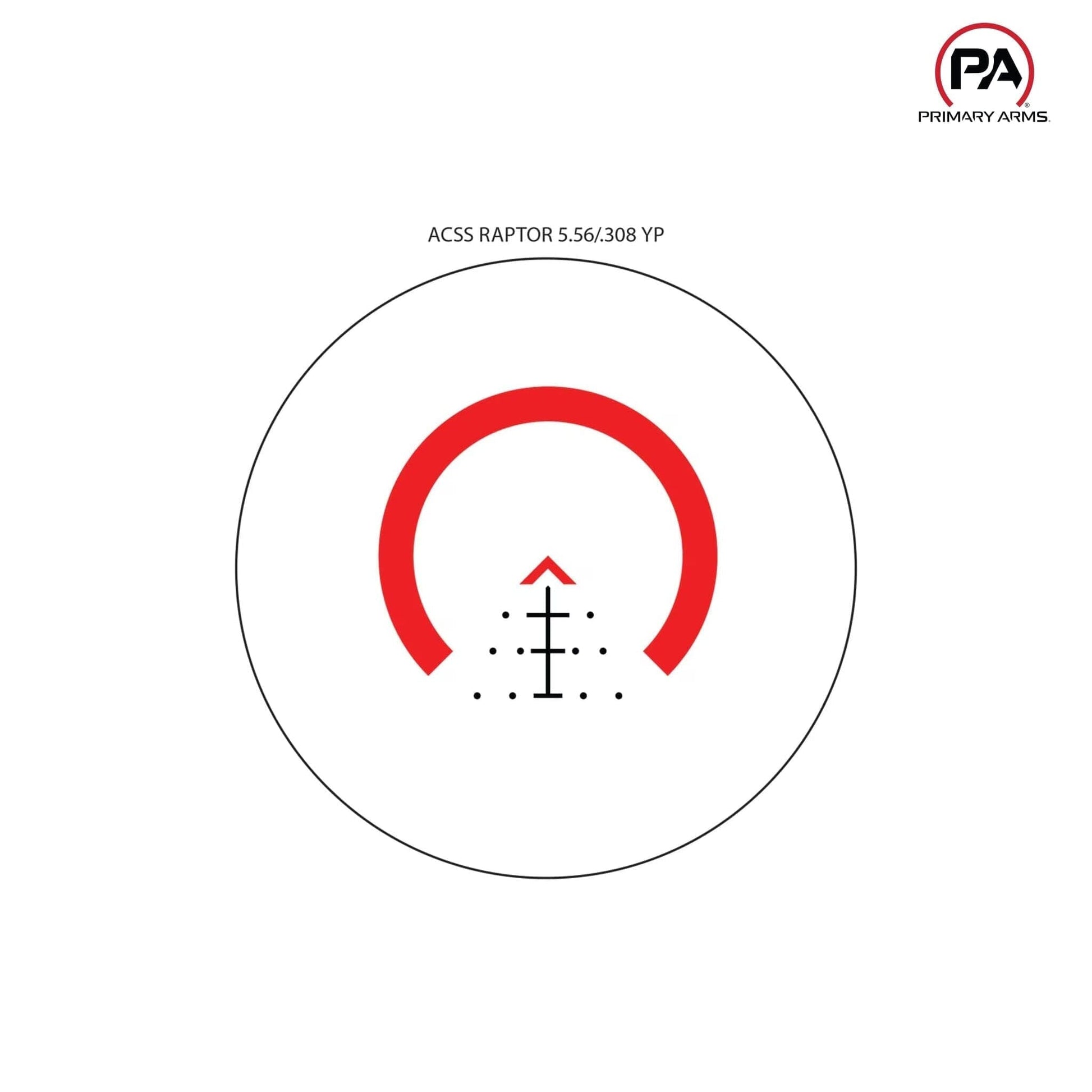 Primary Arms SLx 3x MicroPrism Scope - Red ACSS Raptor 5.56/.308 Yard Reticle - FDE Prism Scope Primary Arms