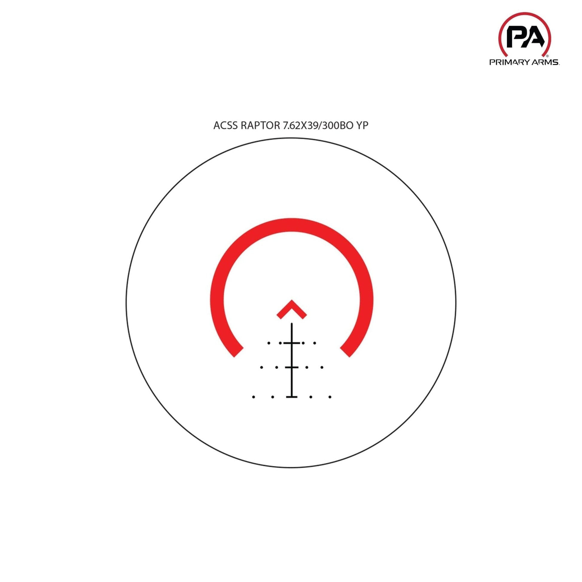 Primary Arms SLx 3x MicroPrism Scope - Red ACSS Raptor 7.62x39/.300 BLK Yard Reticle - FDE Prism Scope Primary Arms