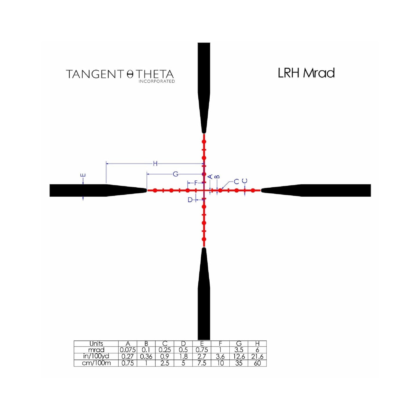 Tangent Theta TT315H 3-15x50 Riflescope - LRH MRAD Reticle Rifle Scope Tangent Theta