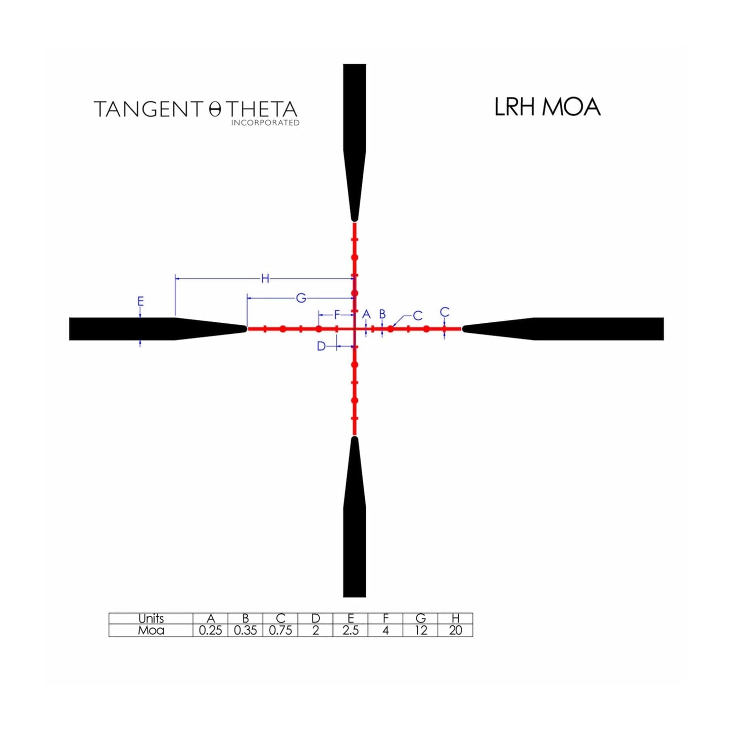 Tangent Theta TT315H LRH 3‑15×50mm Long‑Range Hunter Riflescope - MOA Reticle Rifle Scope Tangent Theta