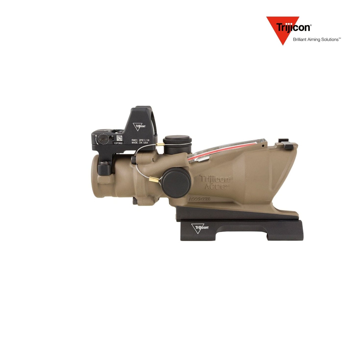 Trijicon ACOG 4×32 BAC ECOS Riflescope .223/5.56 BDC Red Crosshair Reticle Rifle Scope Trijicon