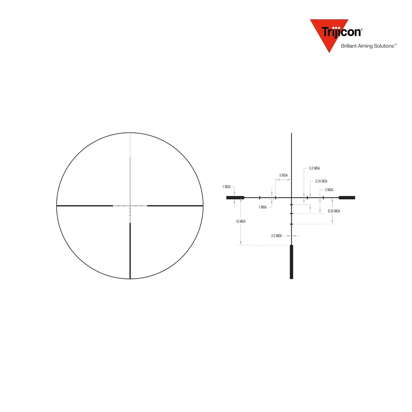 Trijicon Huron 2.5-10x40 Rifle Scope BDC Hunter Holds Reticle Rifle Scope Trijicon