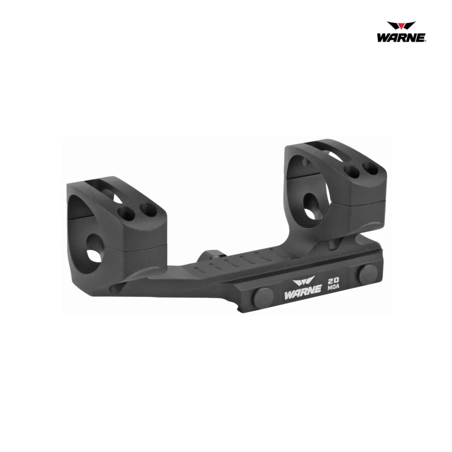 Warne QD LRSKEL 20 MOA Extended Skeletonized MSR Mount - 34mm Tube - Black Rifle Scope Mount Warne