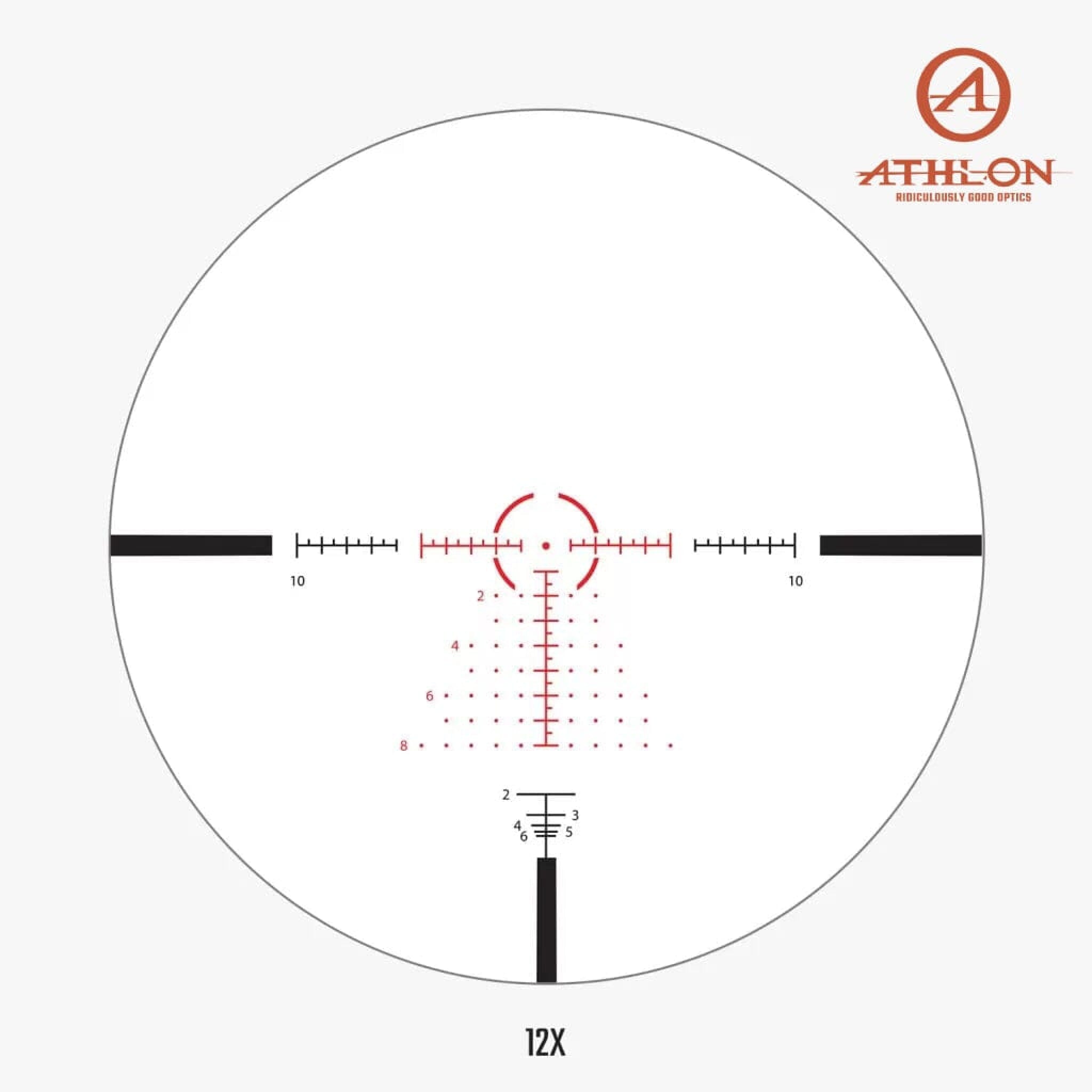 Athlon Helos BTR GEN2 2-12x42 Rifle Scope AHMR2 FFP IR MOA Reticle Rifle Scope Athlon Optics 