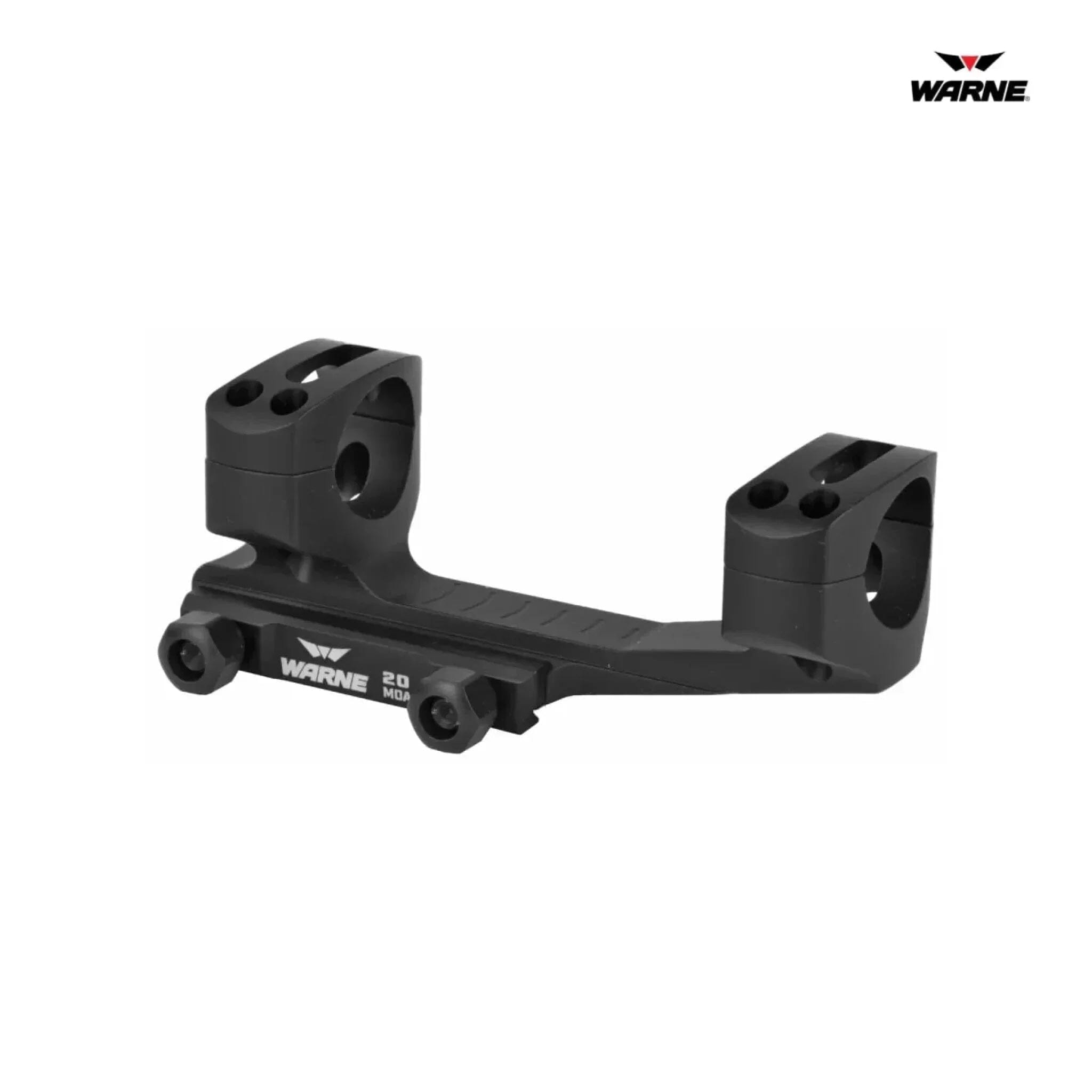 Warne QD LRSKEL 20 MOA Extended Skeletonized MSR Mount - 1″ Tube - Black Rifle Scope Mount Warne 