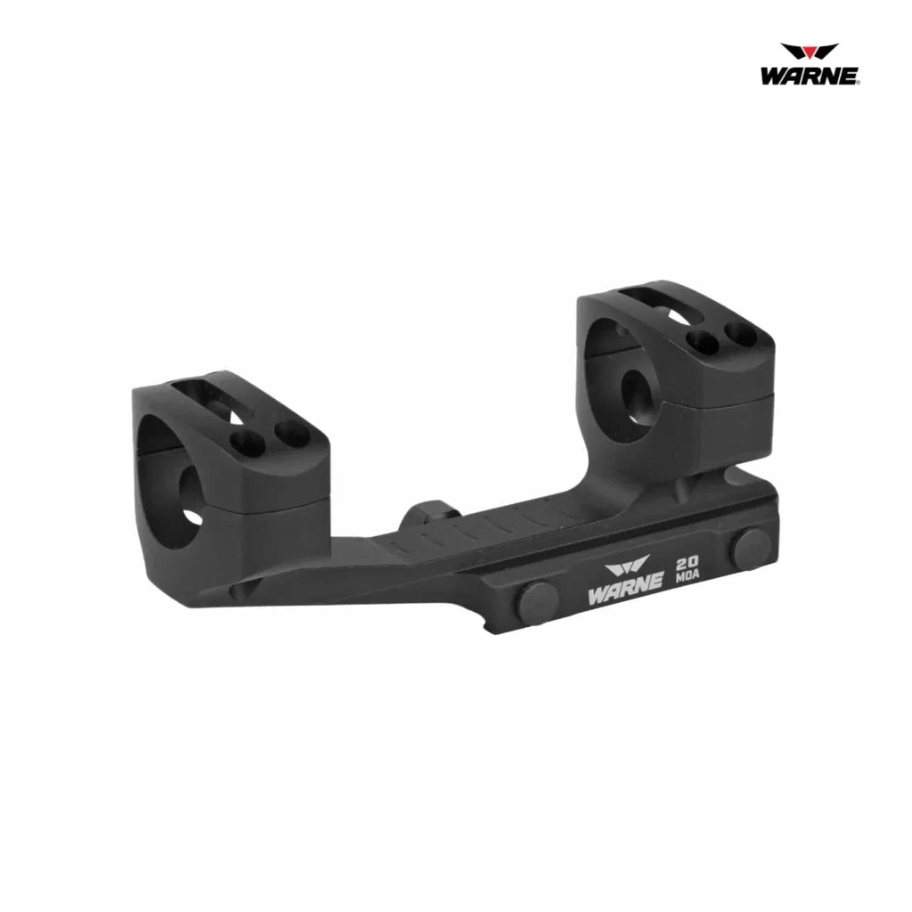 Warne QD LRSKEL 20 MOA Extended Skeletonized MSR Mount - 1″ Tube - Black Rifle Scope Mount Warne 
